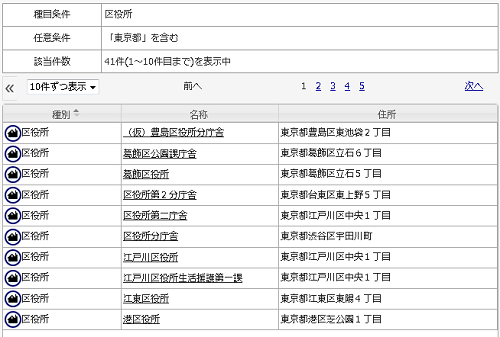 情報検索結果